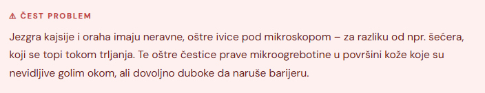 upozorenje za sastav pilinga